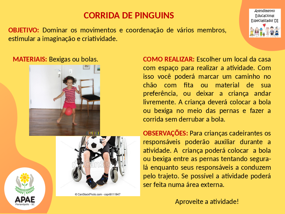 Corrida de Pinguins - Atendimento Educacional Especializado