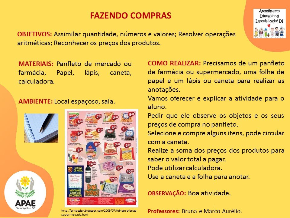 Atendimento Educacional Especializado - Fazendo Compras