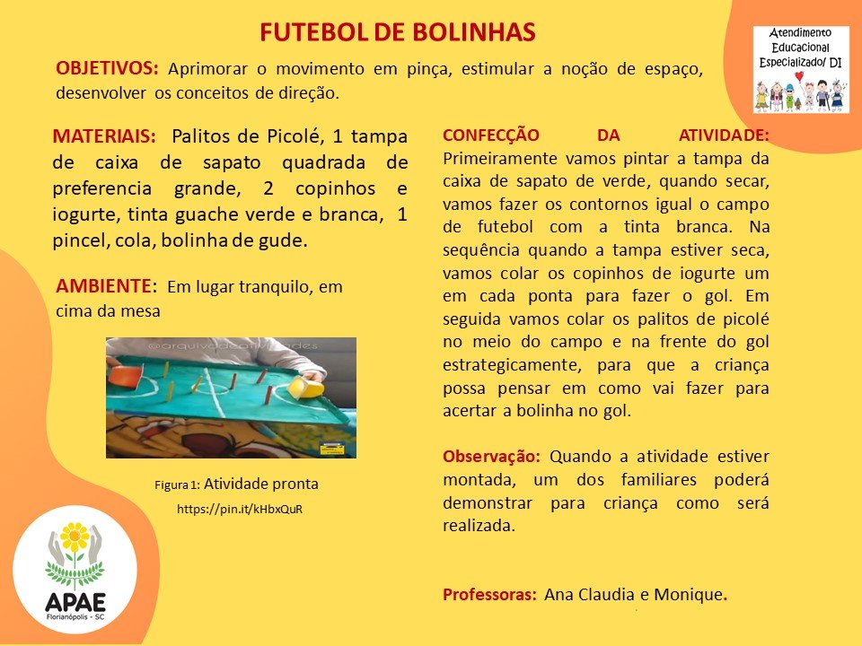 Atendimento Educacional Especializado - Futebol de Bolinhas