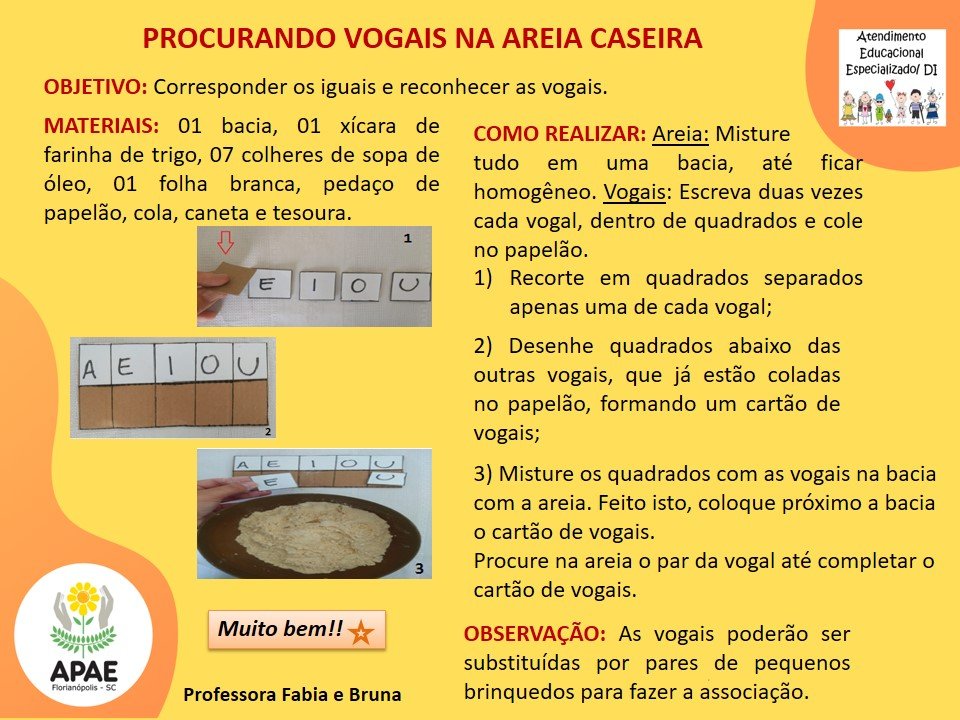 Procurando vogais na Areia - Estimulação precoce 2