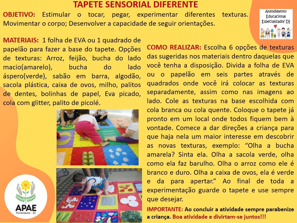 Tapete Sensorial - Estiulação Precoce 1 