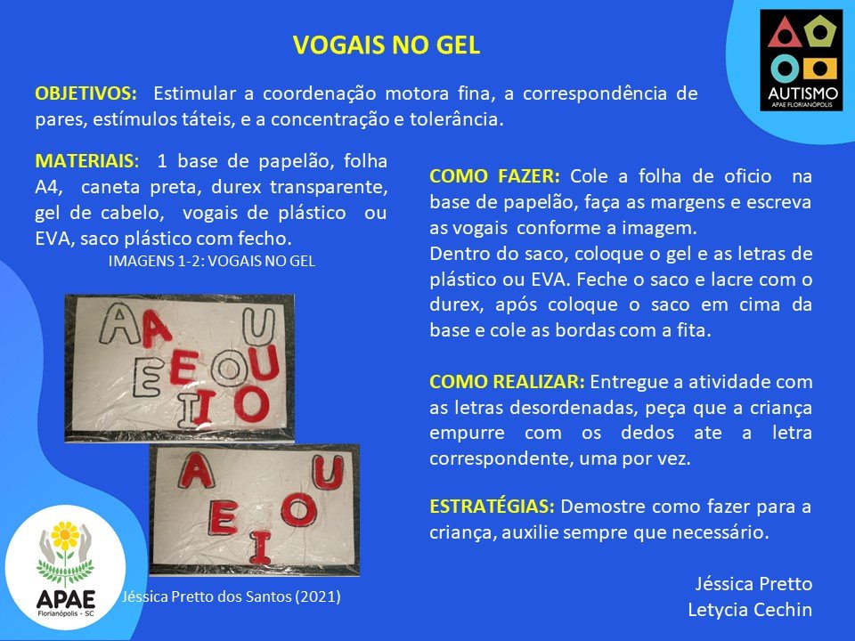 Vogais no gel - TEA